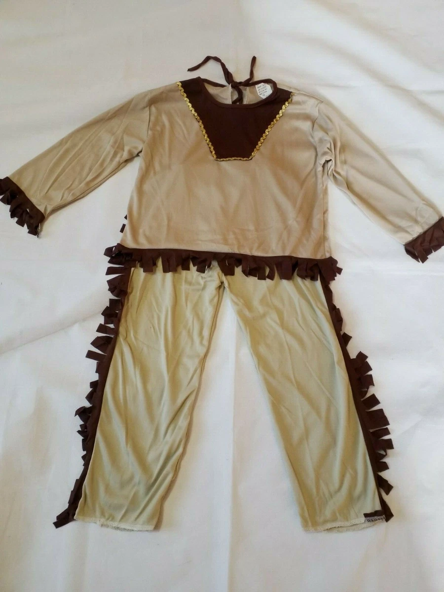 Native American Brave Child Costume - Large (12-14) With Shirt, Pants, Belt & Headpiece