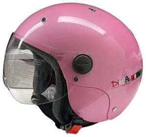 Casco Jet Bimba Bambina Bambino Dieffe Con Visiera - Foto 1 di 5