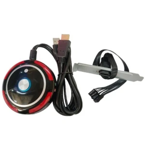 Desktop Computer Power Switches Button with Two USB Audios PC Host External - Picture 1 of 8