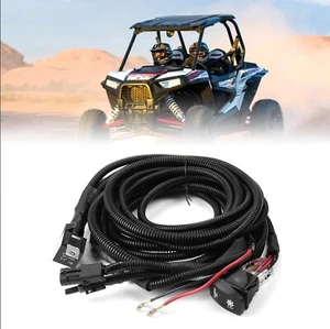 For UTV ATV Polaris RZR Can-Am Cooling Fan Override Relay LED Rocker Switch Kit - Picture 1 of 9