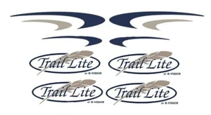 Trail Lite Feather & Swoosh Decal Rv Sticker L@@K camper trailer emblem set kit - Bild 1 von 1