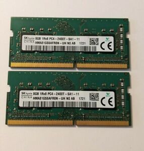 16 GB LOT 2 HYNIX HMA81GS6AFR8N-UH 8GB DDR4 PC4-2400T-S 19200 MEMORY RAM 2x8GB