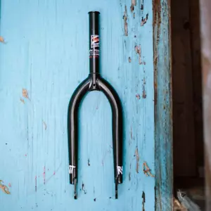 RANT TWIN PEAKS ZERO BMX FLATLAND FORKS 100% CHROMOLY BLACK AUTHORIZED DEALER - Picture 1 of 9