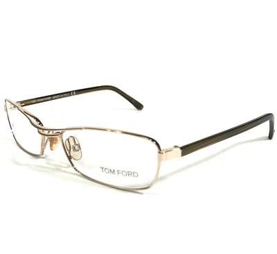 Tom Ford Eyeglasses Frames TF5024 255 Olive Green Gold Full Wire Rim 52-16-130