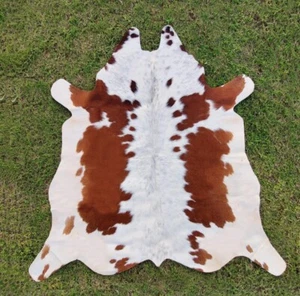 EXÓTICA Alfombra de Cuero de Vaca Brindle Cuero Piel de Vaca Alfombra HairOn Alfombra para el Hogar Dec5X5 - Imagen 1 de 4