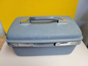 Blue Royal Traveller Montbello II Makeup Train Case w/Tray Samsonite Corp Denver - Picture 1 of 10