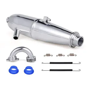 Metal Exhaust Pipe for HSP HPI Redcat 1/8 Nitro RC Car BQ004 SH GO 21/28 Engine - Picture 1 of 5
