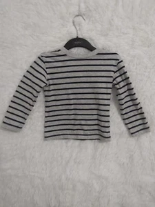 Little Me Boys Gray Stripped Long Sleeve T-Shirt 3T - Picture 1 of 5