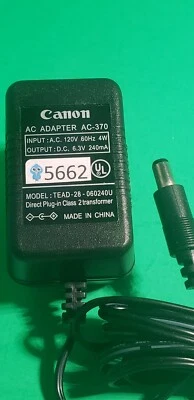 CANON AC ADAPTER AC-370 6,3V 240mA - Image 1 of 4