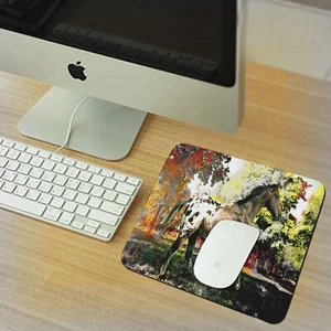 Black Blanket Appaloosa Autumn Leaves Mousepad Rubber Rectangle Thick - Picture 1 of 1