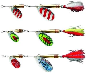 Dam Effzett FZ Tandem Dressed Spinner Silber/Rot Fire Shark Stripe 14g 20g Hecht - Bild 1 von 4