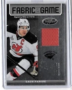 JERSEY USADA TELA DEL JUEGO ZACH PARISE 2012-13 CON CERTIFICACIÓN PANINI #/299 - Imagen 1 de 1