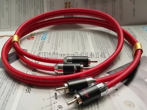 1x Cavo audio RCA RCA Hifi 7N OFHC rame placcato argento interconnessione spina rodio - Foto 1 di 6