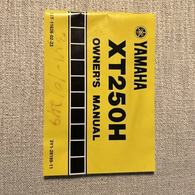 Yamaha XT250H NOS OEM Owners Manual - Image 1 of 3