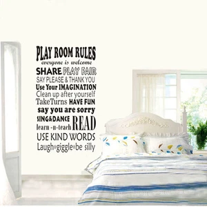 wall stickers Playroom Rules I family Decal Removable Art Vinyl Decor Home Kids - Picture 1 of 3