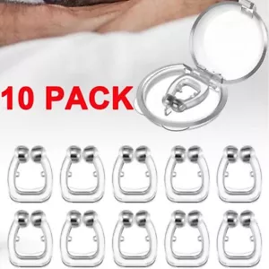 Anti Snoring Nose Clip, Silicone Snore Stopper, 10PCS, Stop Snoring, Quiet Sleep - Picture 1 of 9