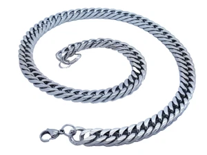 Collar De Cadena Curb Link De Acero Inoxidable Plateado 10MM Para Hombre - Imagen 1 de 8