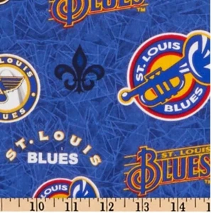  NHL St. Louis Blues Throwback Logo Prints 100% Cotton Fabric YARD - Picture 1 of 3