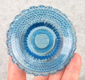 Plato de sal abierto antiguo azul EAPG estrella de David acabado gota de rocío - Imagen 1 de 11