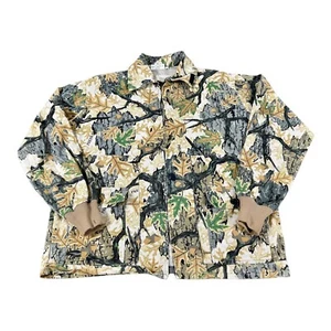 Vintage Predator Camouflage Button Up Hunting Shirt Sz Medium Made in USA - Picture 1 of 12