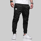 Men's Solid Workwear Jogging Sweatpants Combat Gym Sports Cargo Joggers Trousers