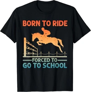 Horse Riding Art For Men Women Horseback Rider Equestrian Gift Unisex T-Shirt - Picture 1 of 3