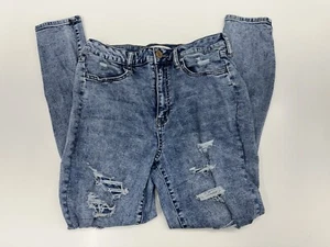 SO Juniors Jeans Size 13/31W High Rise Ultimate Jegging Distressed Denim - Picture 1 of 13