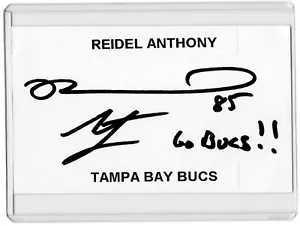 Tarjeta índice B firmada autografiada por REIDEL ANTHONY NFL Buccaneers 3x5 - Imagen 1 de 1