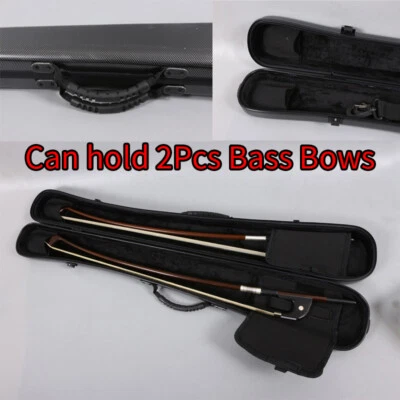 Yinfente Black double bass Bow Case/Box Carbon Composite Light hold 2pcs bows - Image 1 of 4
