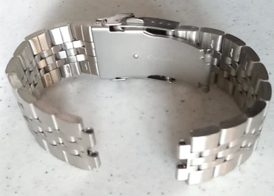 Nuevo reloj inteligente para hombre PEBBLE STEEL tono plateado acero inoxidable pulsera correa de reloj - Imagen 1 de 4