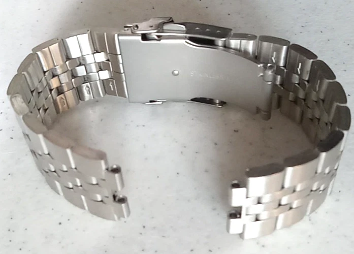 Nuevo reloj inteligente para hombre PEBBLE STEEL tono plateado acero inoxidable pulsera correa de reloj - Imagen 1 de 4