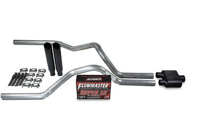 For Chevy GMC 1500 Truck 96-99 2.5" Dual Exhaust Kits Flowmaster Super 10 B C T Foto 1 de 4