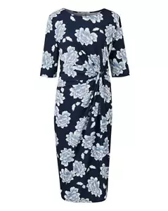 Simply Be Damen kurzärmlig lässig Blumenmuster Schienbeinlänge Kleid Übergröße 28 - Bild 1 von 6