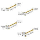 4Pcs Cubic Zirconia Body Jewelry Stainless Steel Wedding Nose Stud 1.5Mm 2Mm