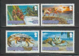 FISH39 - FISH CORAL MARINE LIFE BRITISH INDIAN OCEAN 2004 CRABS CRUSTACEANS MNH - Picture 1 of 1