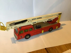 Retro, Toy Vintage Corgi Simon Snorkel Fire Truck, Dennis Chassis 70s-80s (CB26) - Picture 1 of 6
