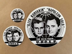 THE MAN MEN FROM UNCLE STICKER - ONE 2" VINYL - REPRINT - Picture 1 of 1