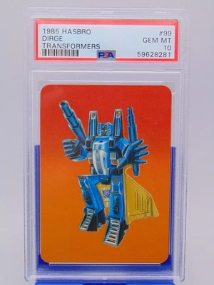 1985 Hasbro Transformers Card Series 1 #99 Dirge Decepticon PSA Graded GEM 10 - Image 1 of 3
