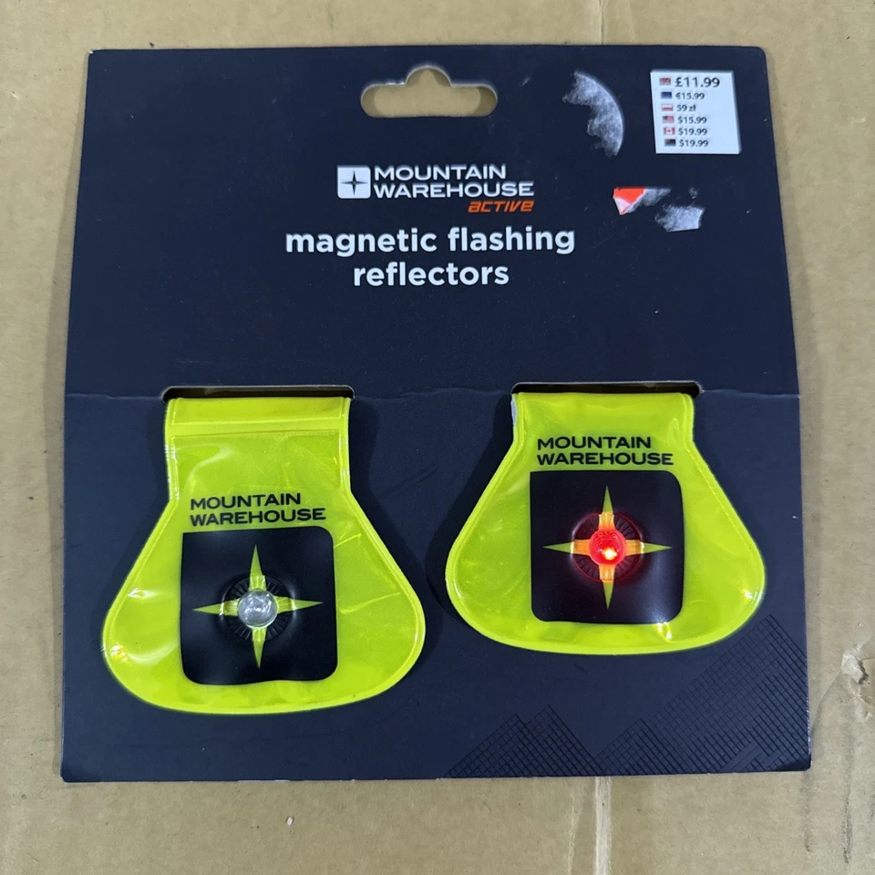 Mens Mountain Warehouse Cycling Rear Lights Flashing Reflectors x 2.New. - Image 1 of 1