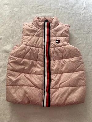 Chaleco acolchado Tommy Hilfiger para niñas talla 6 rosa con cremallera/a presión frontal  Foto 1 de 4