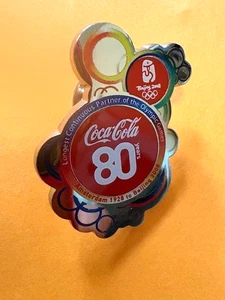 BEIJING OLYMPICS PIN COCA COLA SPONSOR 1928 TO 2008 BEIJING 80th ANNIV PARTNER - Picture 1 of 1