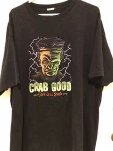 Maglietta di Halloween Joes Crab Shack CRAB GOOD Frankenstein 2XL - Foto 1 di 3