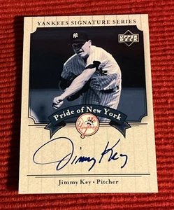 Autografo Jimmy Key 2003 Yankees Signature Series Pride of New York - Foto 1 di 2