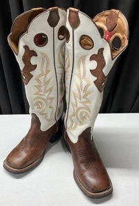 Botas vaqueras Tony Lama Mustang Buckaroo altas de cuero hasta la rodilla RR2007L talla 7 B - Imagen 1 de 9