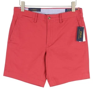 Polo Ralph Lauren Stretch Straight Fit Hombre Pantalones Cortos 32 Rojo Bedford - Imagen 1 de 11