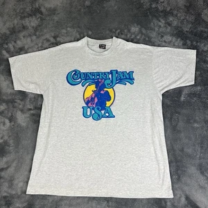 Vintage 90’s Country Jam Concert Graphic T-shirt White Short Sleeve XL Dolly - Picture 1 of 7