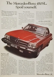 1974 Mercedes Benz 450SL Print Ad - Picture 1 of 1