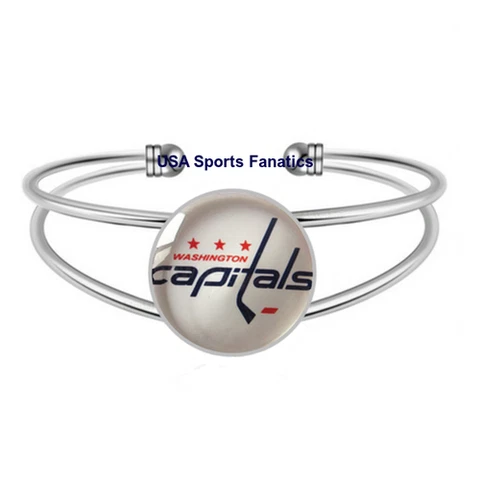 Washington Capitals Team Logo Adjustable Bangle Bracelet Cover