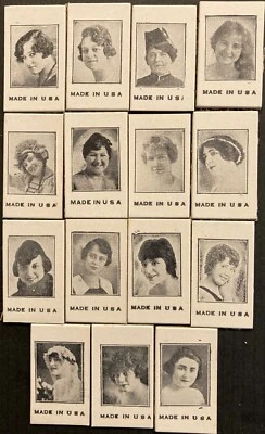 Vintage Set of 15 Different Exhibit Supply Radio Arcade Cards for Single MEN - Image 1 of 3