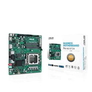 ASUS Pro H610T D4-CSM LGA 1700 Mini-ITX Intel Motherboard Windows 11 - NEW - Picture 1 of 6